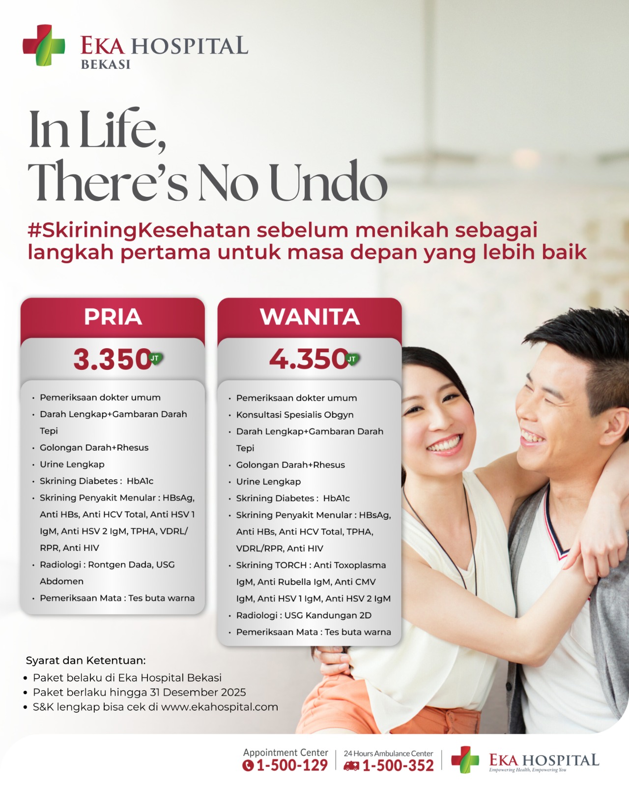 Paket Premarital Check Up Pra Nikah Eka Hospital