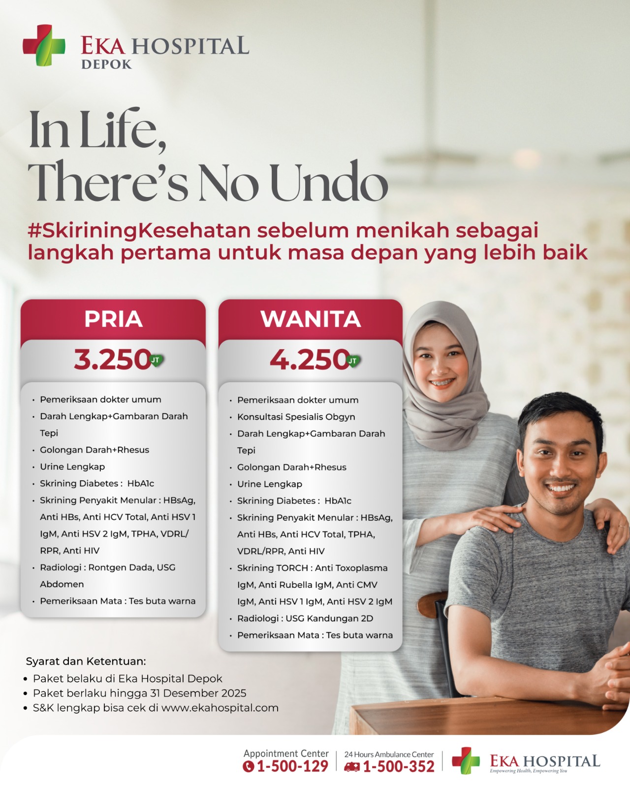 Paket Premarital Check Up Pra Nikah Eka Hospital