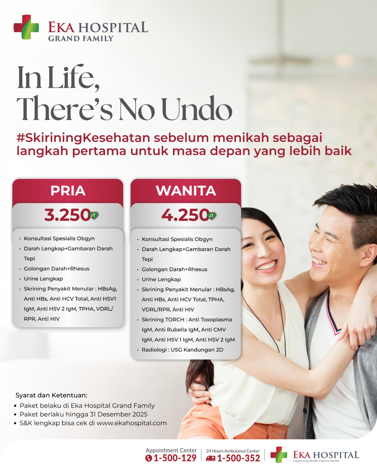 Paket Premarital Check Up Pra Nikah Eka Hospital