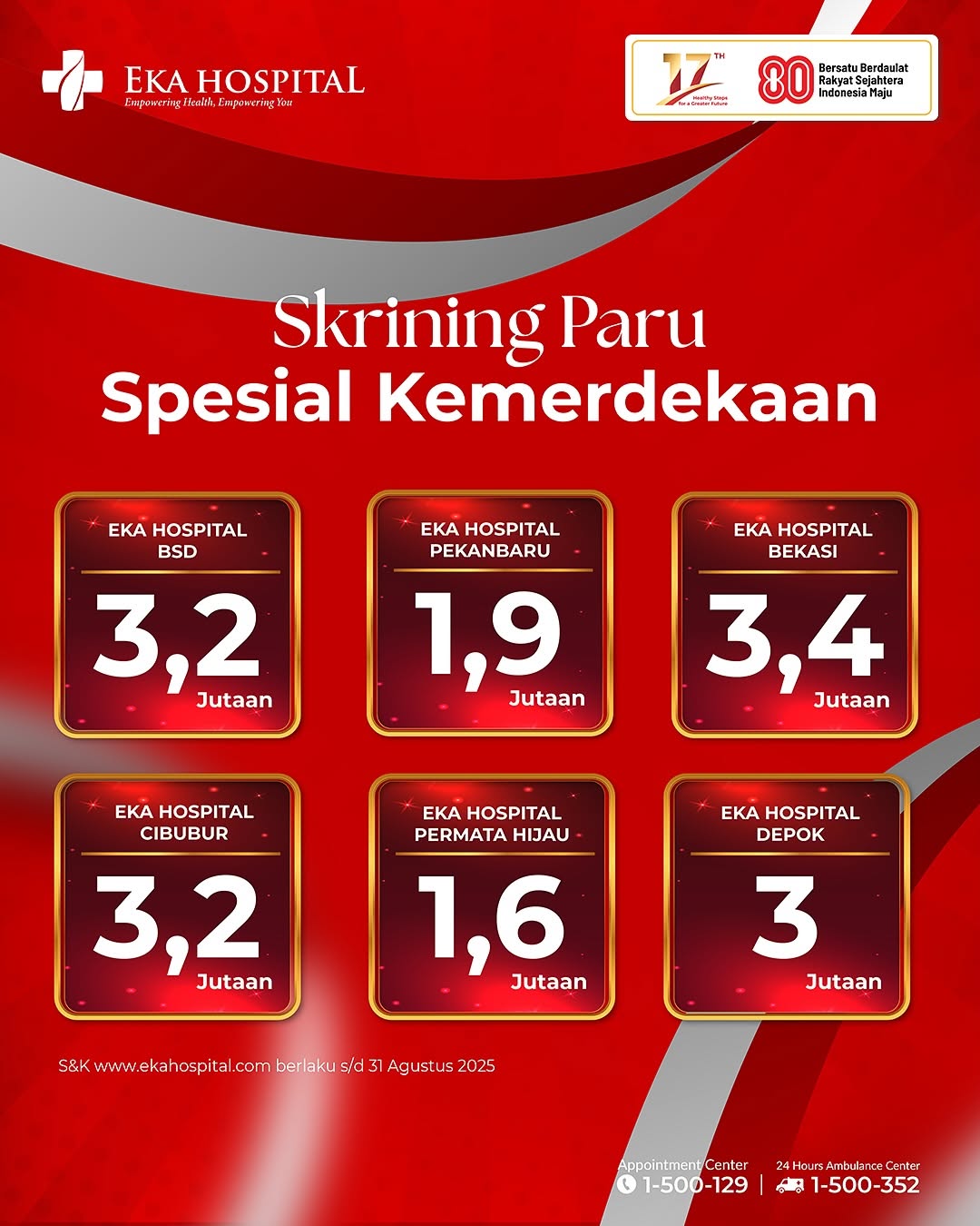 Paket Skrining Paru Spesial Kemerdekaan