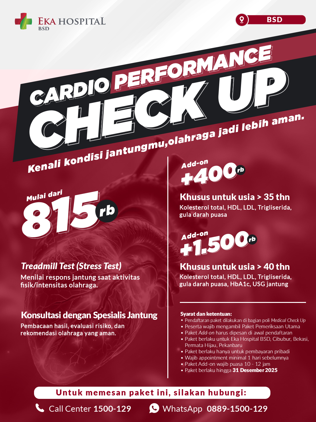 Cardio Performance Check Up BSD