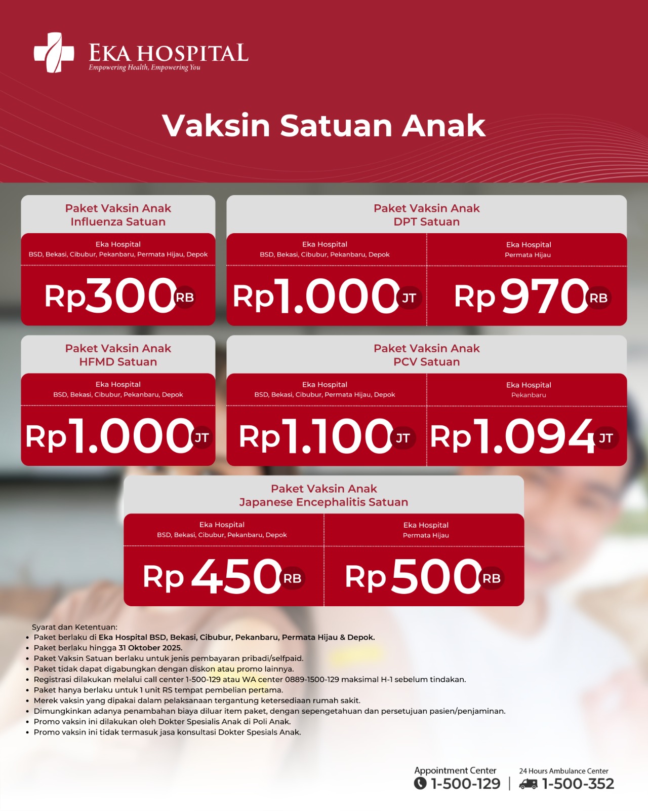 Promo vaksin anak eka hospital