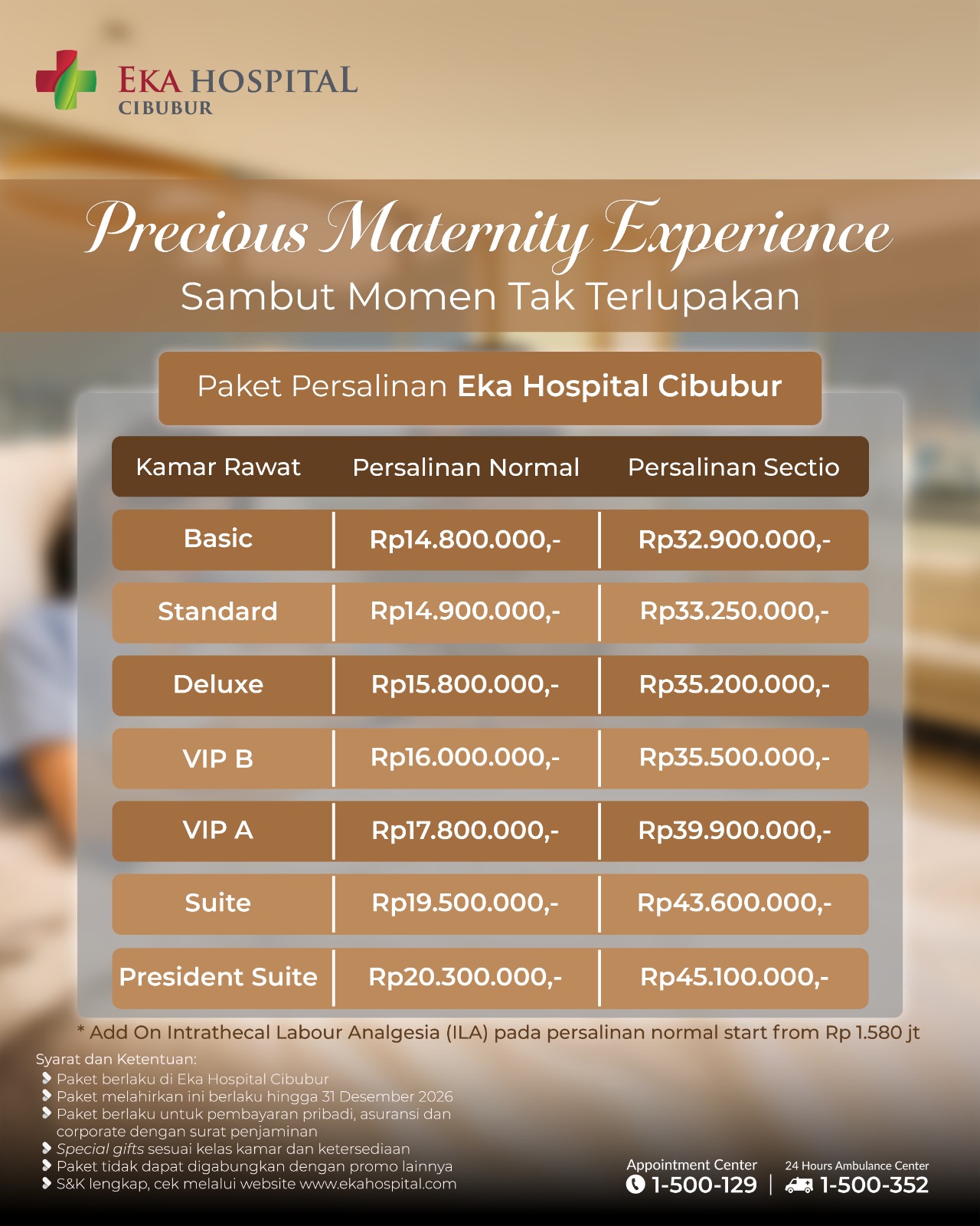 Paket Melahirkan Eka Hospital 2026